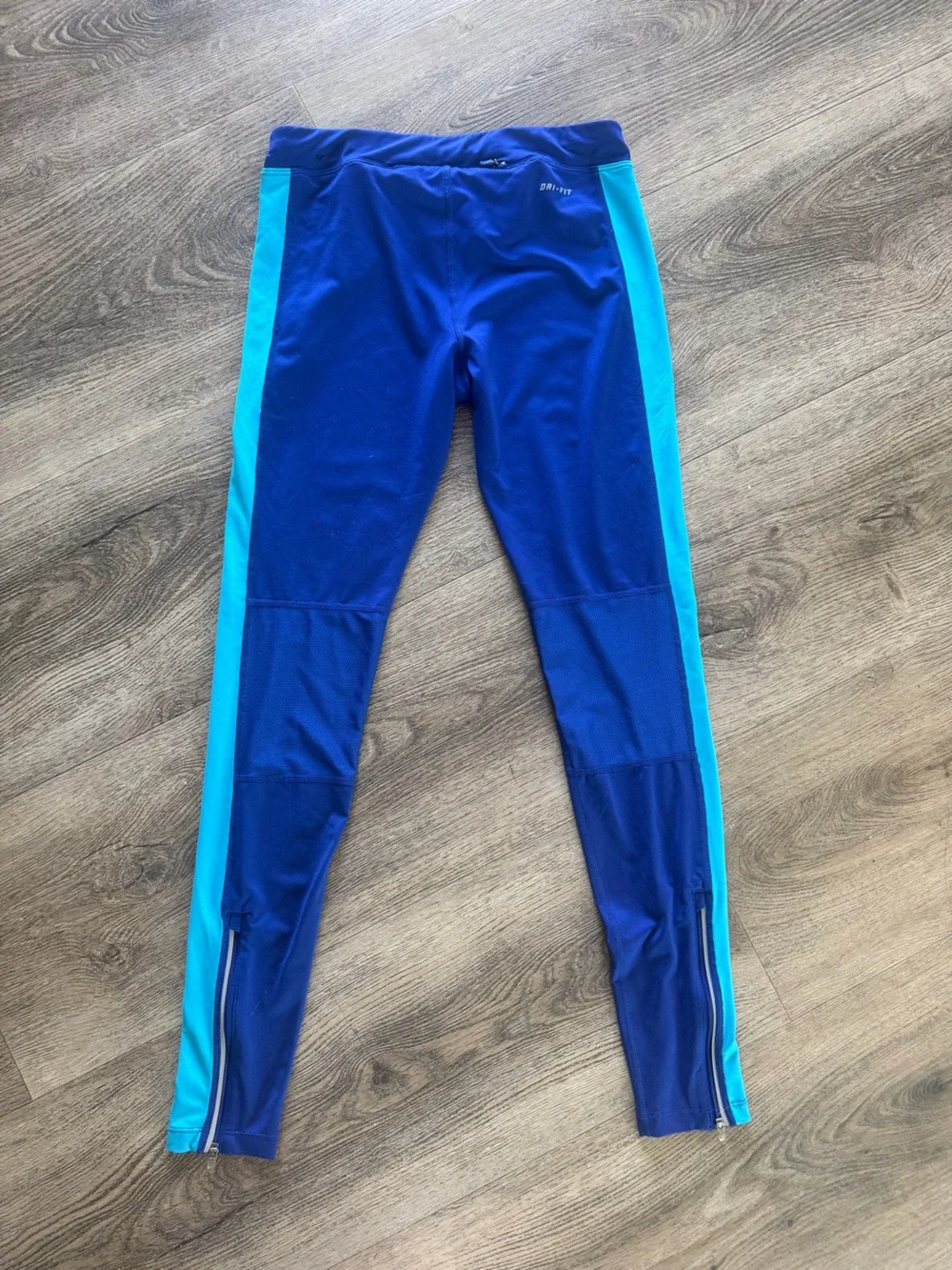 Nike Royal Blue and Teal Performance Running Leggings